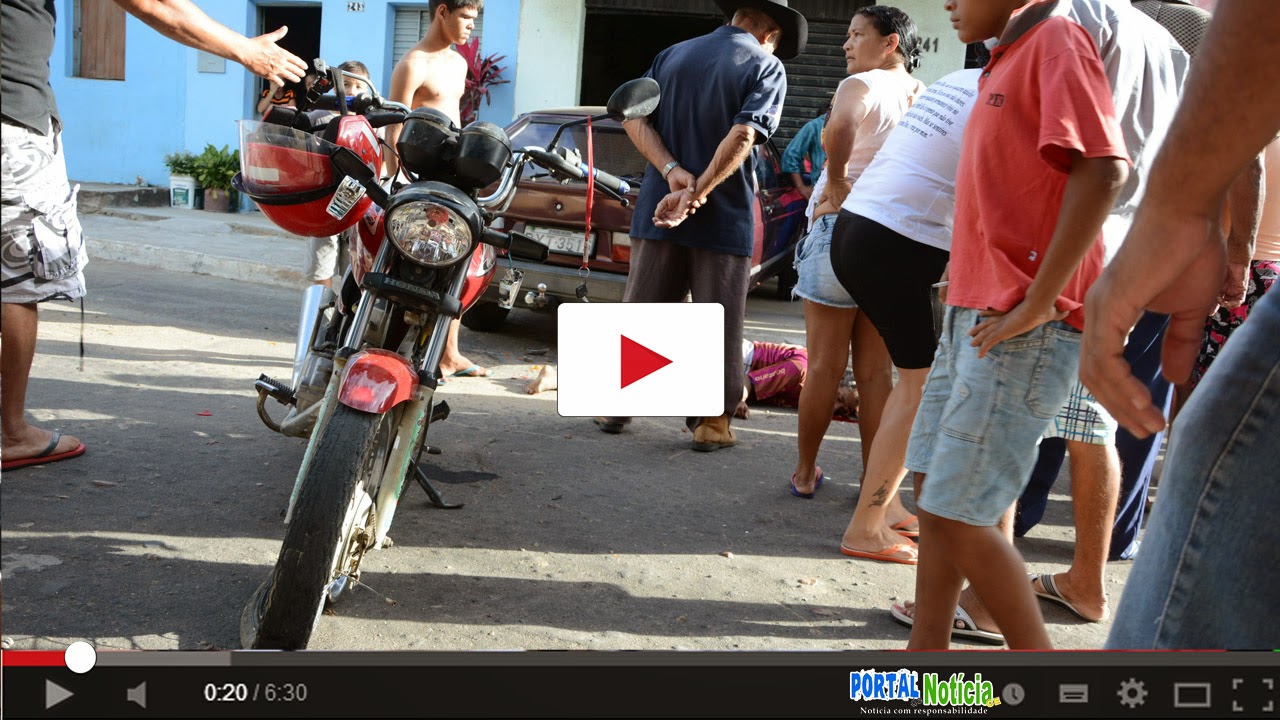 Flagra de Acidente com Motoqueiro em Pedra Branca