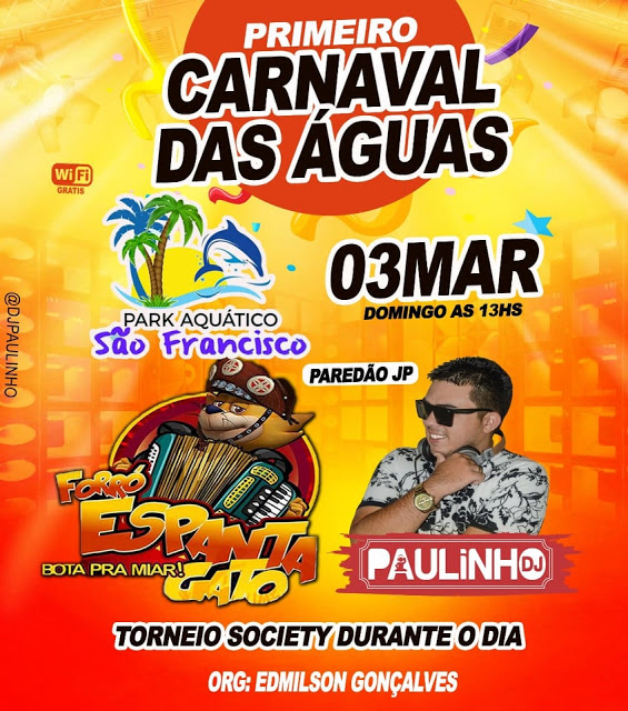 Mineirolândia – Neste domingo (3),  acontece o Primeiro Carnaval das Águas do Park Aquático São Francisco