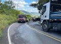 Colisão entre F-4000 e picape Toro é registrada na CE-168, em Pedra Branca