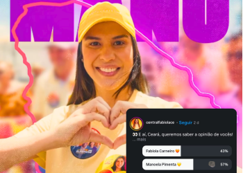 Em próprio reduto digital, Fabíola Carneiro fica atrás de Manoela Pimenta em enquete no Sertão Central