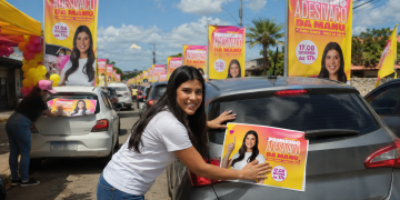 Manoela Pimenta movimenta bastidores políticos em Pedra Branca com adesivaço na segunda 17